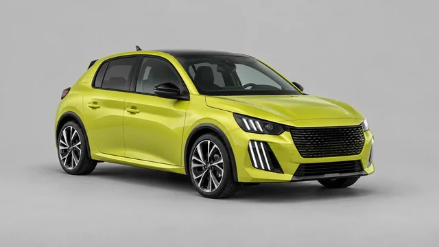 Peugeot E-208 – original genereret modelillustration