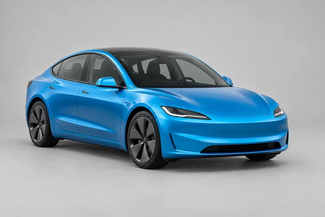 Tesla Model 3 – original genereret modelillustration